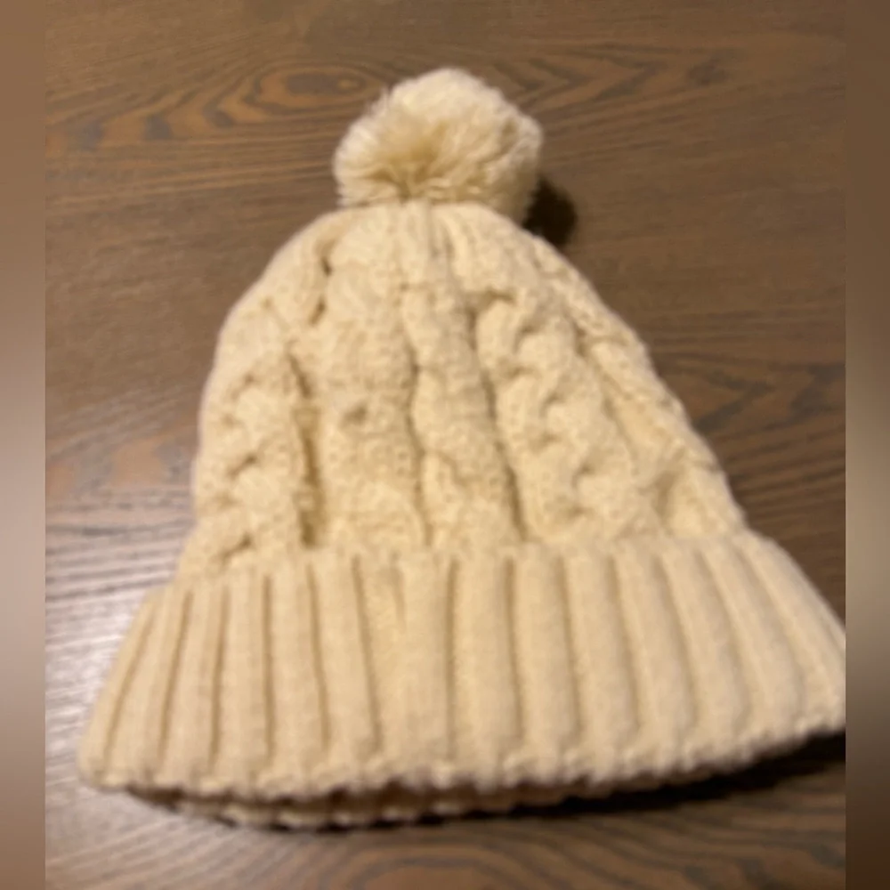 Neff Unisex Adult Kaycee Beanie OSFA Ivory Pom Pom Cable Knit